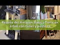 Reseña del Amazon Basics Torre en árbol con túnel y poste rascador para gatos, 114x49x49 cm (Paquete