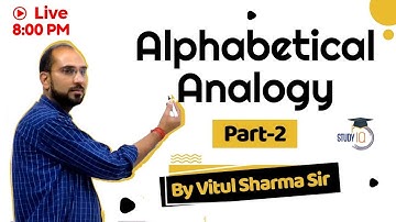 Alphabetical Analogy || Part 2 || Reasoning Class || By Vitul Sir || Study IQ