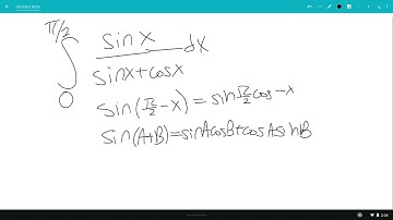 INTEGRAL of sinx/(sinx+cosx) from 0 to pi/2 (WE GET PI again)