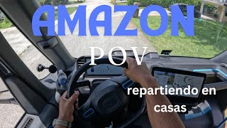 POV. Amazon DSP Delivery En Casas #amazon #delivery #driver #gopro