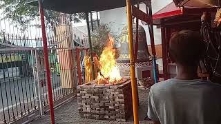 Yao chi jin mu fire offering puja at Vihara vajra bumi pekalongan 10 December 2023