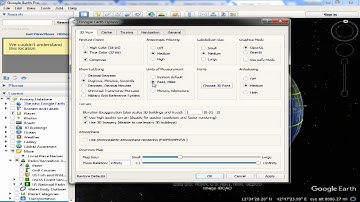 Setting the settings in Google Earth to Measure in Feet and Miles