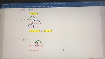 Converting Linear Equations to Standard Form