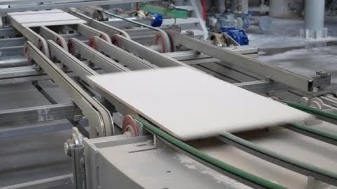Ceramic Tile On Conveyor Stock Video
