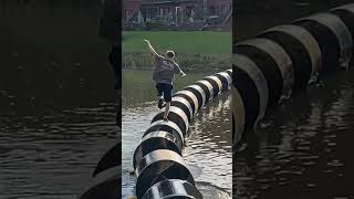 The Impossible Spinning Barrel Water Challenge 💦 Full Video On Our Page. #Storror #Parkour