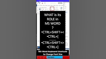 font size shortcut ms word #msword  #shorts  #msword #fontsize