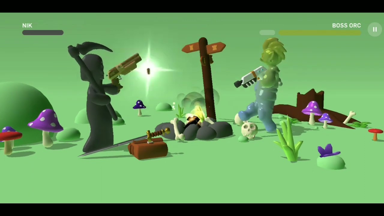 GUM SLINGER:BOSS ORC FIGHT GAMEPLAY #1