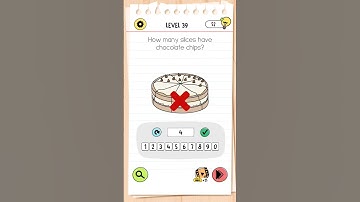 How many slices have chocolate chips? Brain Test 4 Level 39 #games #shorts