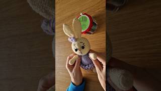 Crochet Rabbit. Fixing Eye of Crochet Toy Rabbit. Handmade Gift for Easter #shorts #crochet #easter