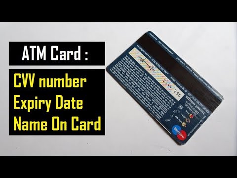 ATM CVV Number | Last 4 Digits | Expiry Date Of ATM | No ...