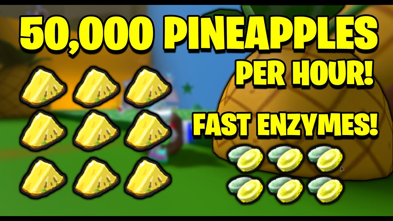 how-to-farm-pineapples-enzymes-fast-50-000-pineapples-an-hour-bee-swarm-simulator-youtube
