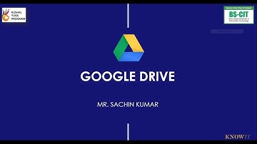 Google Drive | IT Skills | Sachin Sir | Know-IT KYP Center