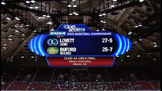GHSA 2A Girls Final: Lovett vs. Buford - March 10, 2012 by GPB Sports 116 views 3 months ago 1 hour, 21 minutes