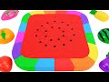 Satisfying Video l How To Make Kinetic Sand Watermelon Cake Cutting ASMR #35