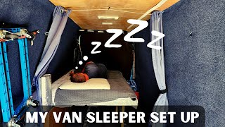 My Expedite Van Sleeper Set Up & Inside Cargo Area Reveal