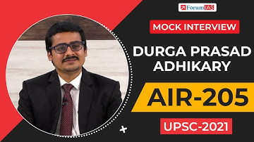 Secured 205 rank becomes pride of Ganjam | Durga Prasad Adhikary | UPSC CSE 2021 | Mock Interview