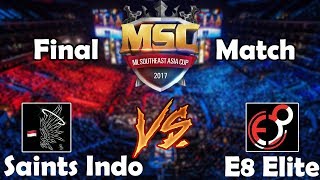 Mobile Legends MSC championship final match between Saints Indo and...
