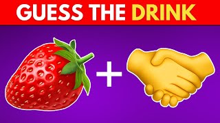 Guess The DRINK By Emoji?🍹🍾 Emoji Quiz | Easy, Medium, Hard Challenges