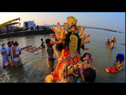 Durga Visarjan I Durga Puja Visarjan Kolkata I Durga Bisorjon Babughat  Abandonment of Mother Durga