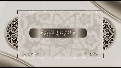 لقد رضي الله عن المؤمنين إذْ يُبايعونك تحت الشجرة.. القارئ هزاع البلوشي 