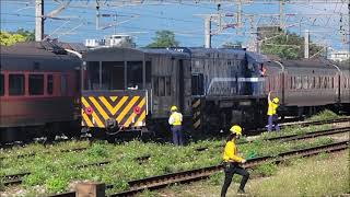 鐵道影音館 R167 藍色柴電機車 花蓮站內調車出發 (+守車)(2022.11.13)