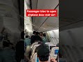 Passenger tries to open airplane door on Korean Air A330 #airbus #aviation #turbulence