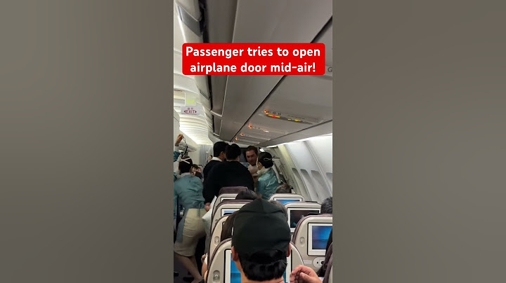 Passenger tries to open airplane door on Korean Air A330 #airbus #aviation #turbulence