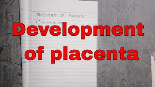 Development of placenta | trophoblastic changes | part 1 | 2020