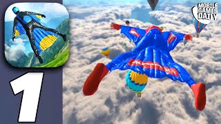 Base Jump Wing Suit Flying - Gameplay Part 1 - All Levels (iOS, Android) screenshot 2