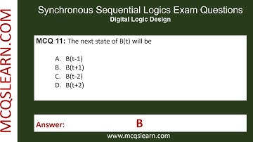 Synchronous Sequential Logics MCQs Questions Answers | Sequential Logics Notes PDF | DLD Ch 12 MCQs