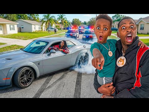 I LET DD3X SLIDE MY REDEYE HELLCAT CHALLENGER SRT! *Bad Idea*