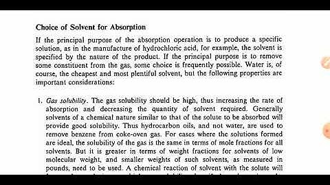 MTO-1 _UNIT 5_ CHOICE OF SOLVENT FOR GAS ABSORPTION