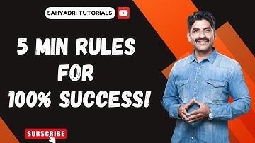 5 MIN RULES FOR 100% SUCCESS! | Sahyadri Tutorials | Mahesh Sir |