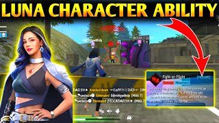 Luna character ability | Luna character ability in free fire | Free Fire Luna character ability