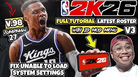 🔥FREE LATEST🔥NBA 2K26 V.98 UPDATED ALL ROSTER FOR MOBILE OFFLINE |JD MOD MENU V3 JUMPMAN 27|TUTORIAL