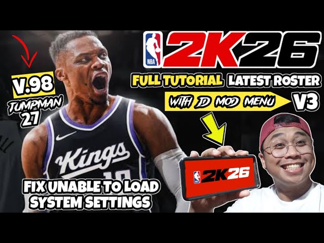NBA 2K26 Mobile: JD Mod Menu V3 Jumpman 27のインストール方法（オフライン） | Vortex Gaming