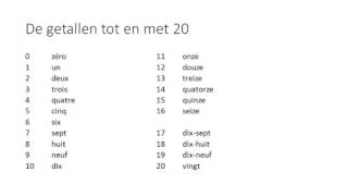 Stoel vredig geestelijke gezondheid Franse grammatica getallen 0 t/m 20 - YouTube