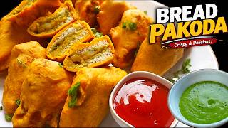 Bread pakoda recipe | perfect tea-time snacks | street-style crispy bread pakora recipe screenshot 5