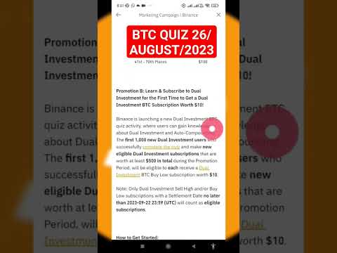   Binance BTC Quiz Answers Today Dual Investment Free BTC Subscription Quiz Answers