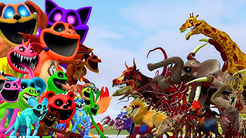 ALL SMILING CRITTERS Poppy Playtime Chapter 3 VS ALL New ZOOCHOSIS MONSTERS in GMOD!