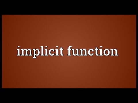 Implicit function Meaning