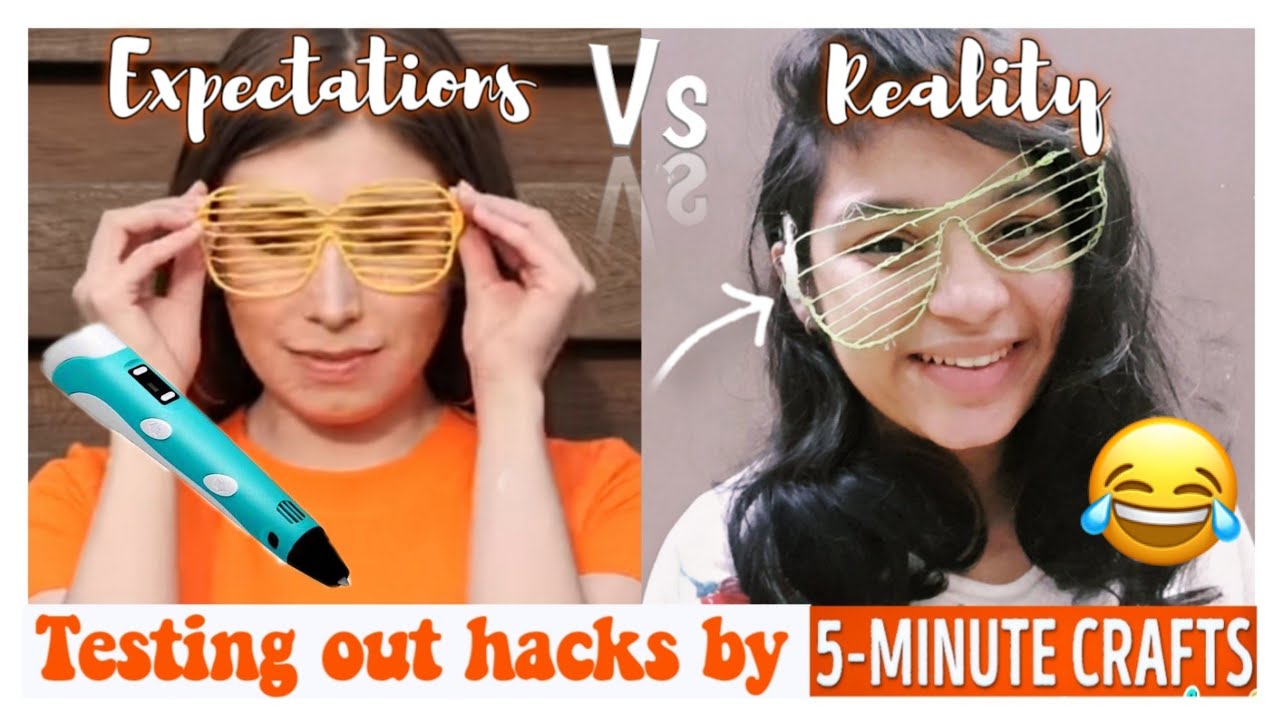 Testing out *Viral* 3D PEN hacks by 5 minute crafts | Kushi Jain - YouTube