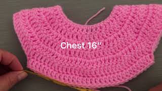 Easy crochet yoke for dress, cardigan romper #crochet round yoke