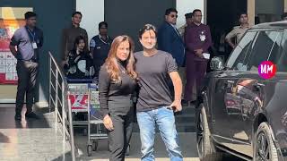 Siddharth Anand & Wife Mamta At Kalina Airport As He Go For The Special Screening Of IAF Officers