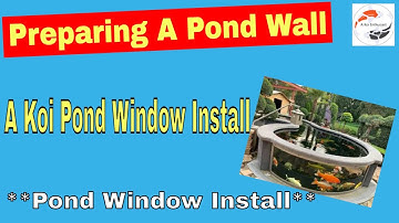 Preparing A Pond Wall ***A Koi Pond Window Install*** ***Pond Window***