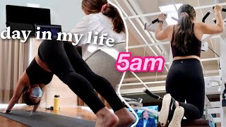 5am PRODUCTIVE day in my life | workouts, school, & YouTube