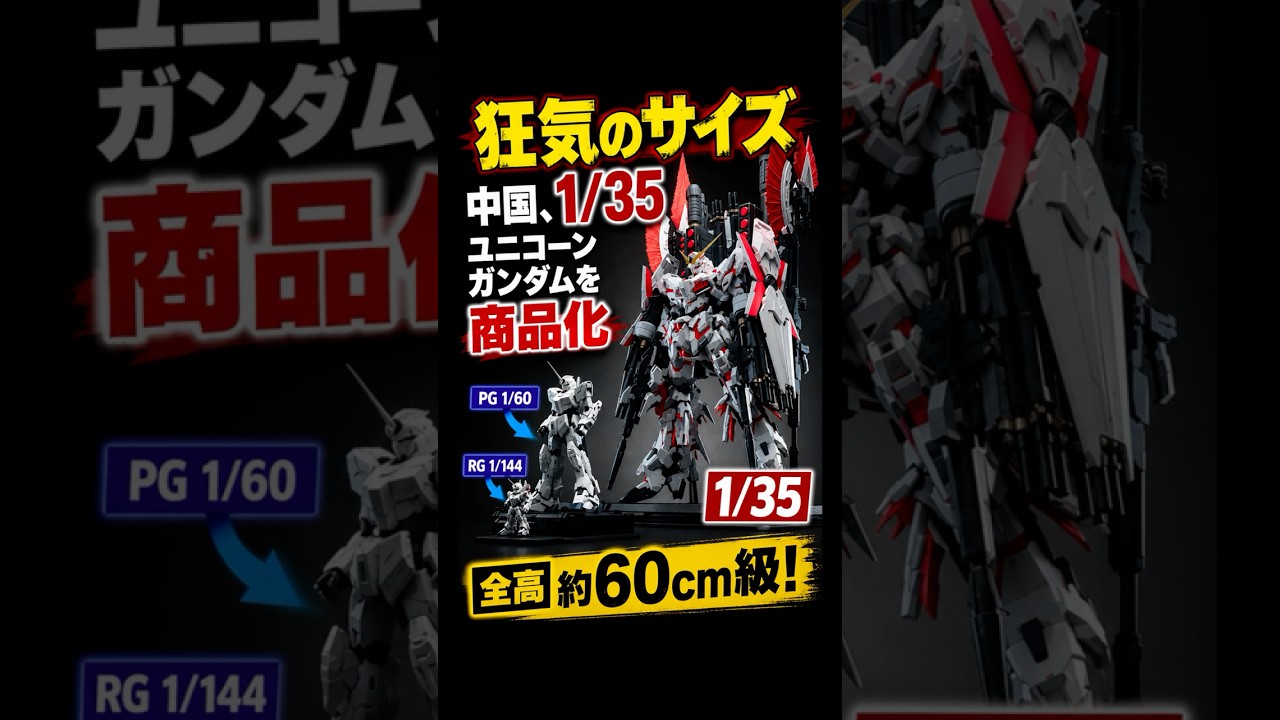 Insane Size] China commercializes 1/35 scale Unicorn Gundam - YouTube