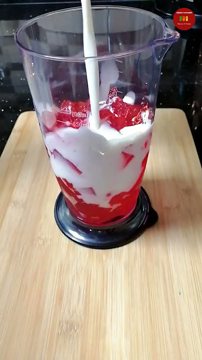 Just Need Jelly Powder and Milk Make This Delicious Dessert Recipe 😋 | Only 2 Ingredients #shorts