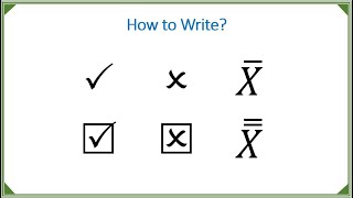 How to write Right, Wrong, and X-bar Marks in Word? كيف تكتب علامات الصح والخطأ والمتوسط في برنامج