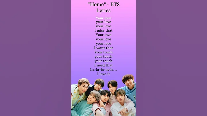 "Home" - BTS Lyrics #bts #btsarmy #home #shorts